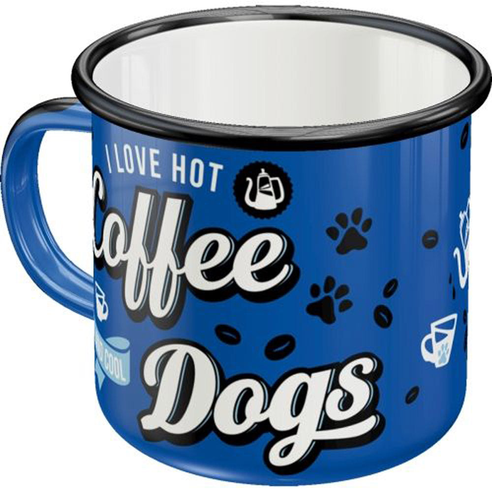 Nostalgic-Art Hot Coffee & Cool Dogs Enamel Mug