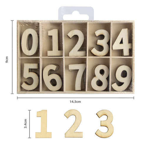 Plywood Number Set in Tray 50pcs