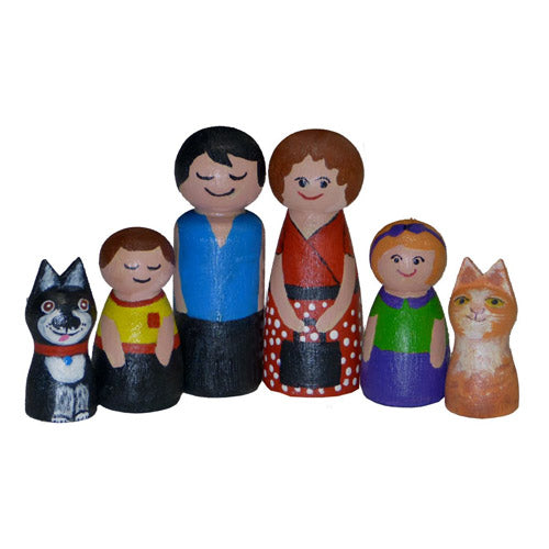 Wooden Doll Family Paint Kit