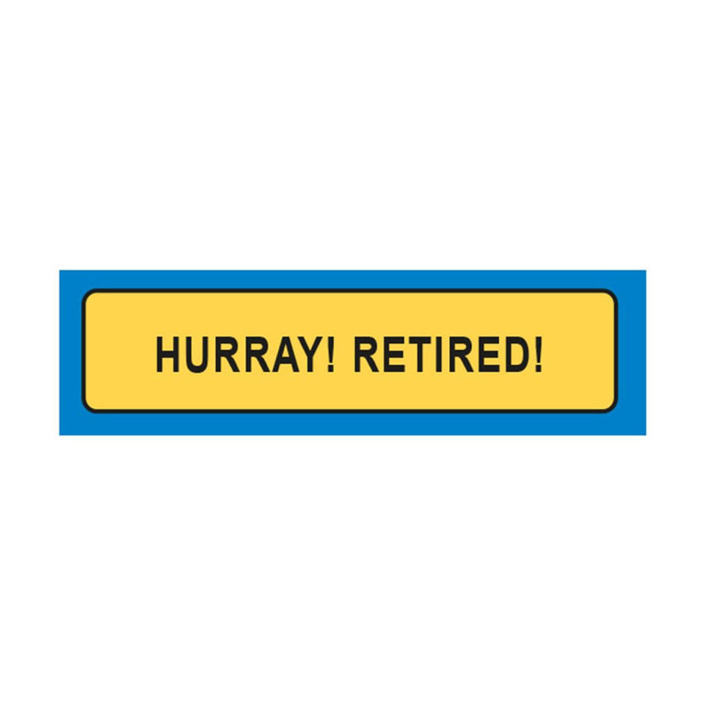 Hurray Retired License Plate Keyring