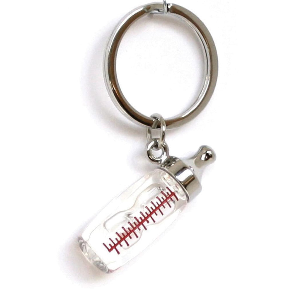 Milk Bottle Sand Timer Keyring