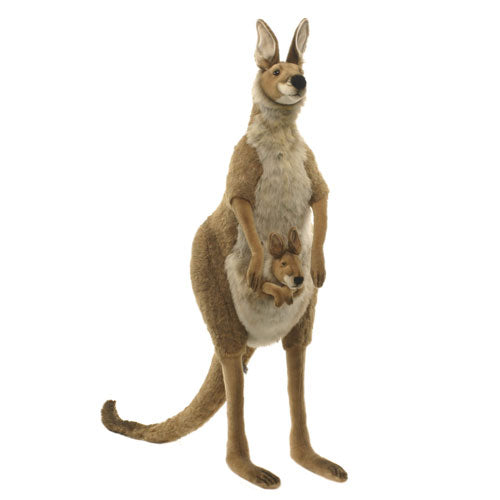 Animatronic Kangaroo with Joey Plush Toy 146cm