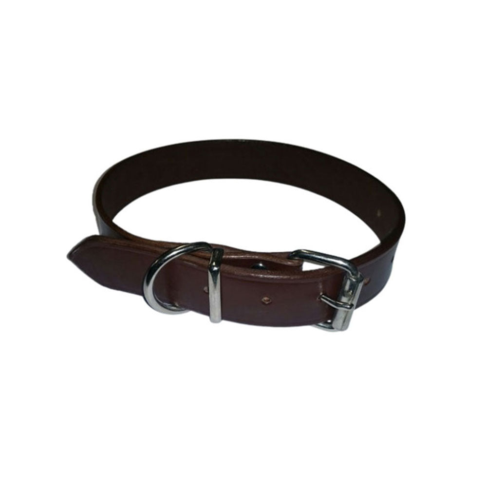 Leather Plain Collar (Brown)