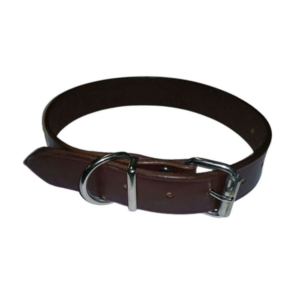 Leather Plain Collar (Brown)