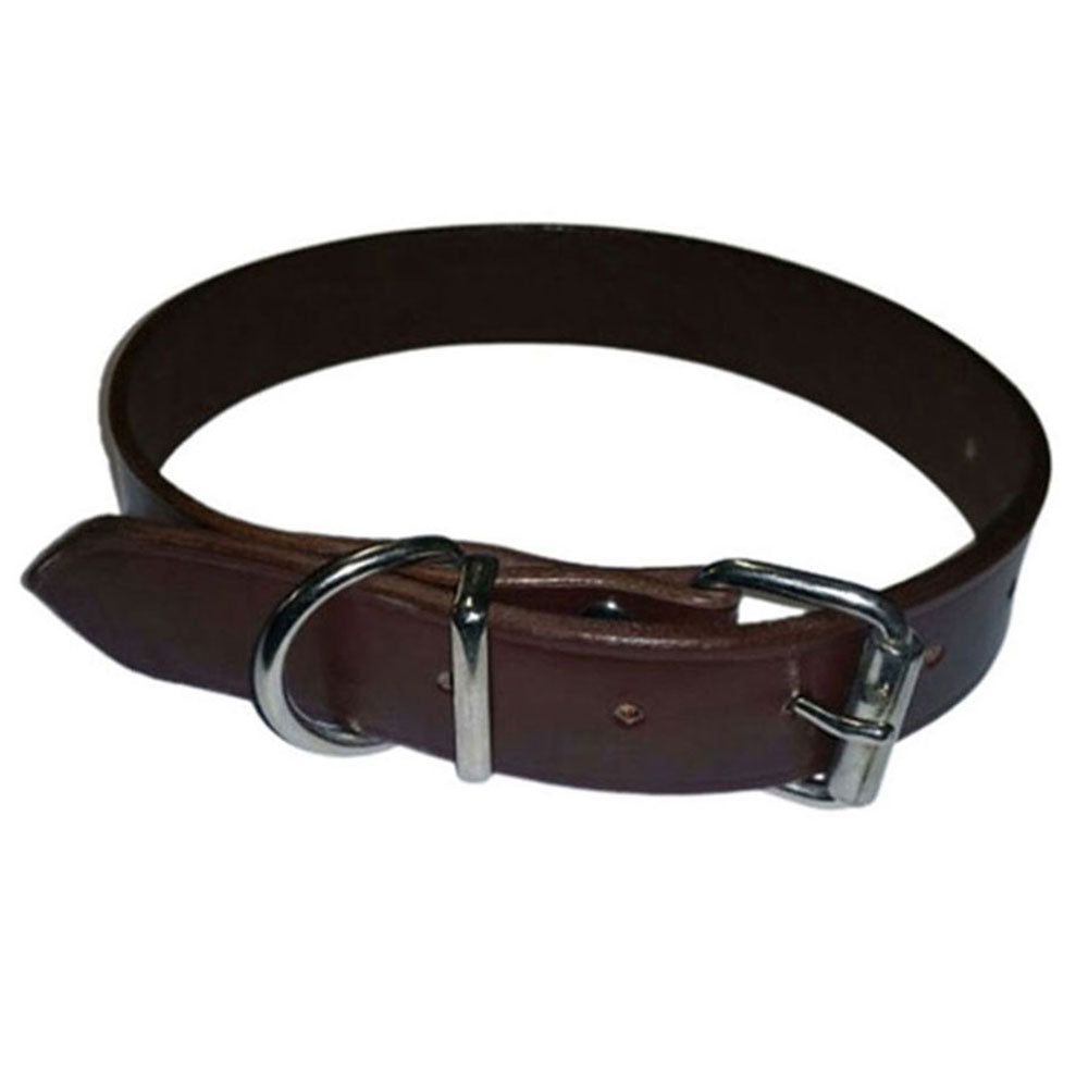 Leather Plain Collar (Brown)