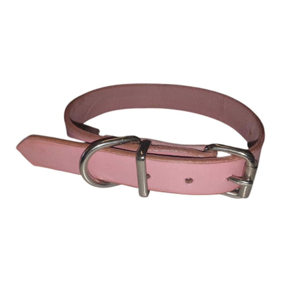 Leather Plain Collar (Pink)