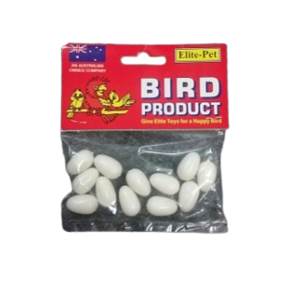 Elite Pet Plastic Canary/Budgie Dummy Egg 12pk