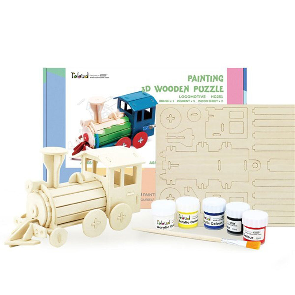 Robotime 3D Wooden Puzzle Craft Paint Kit