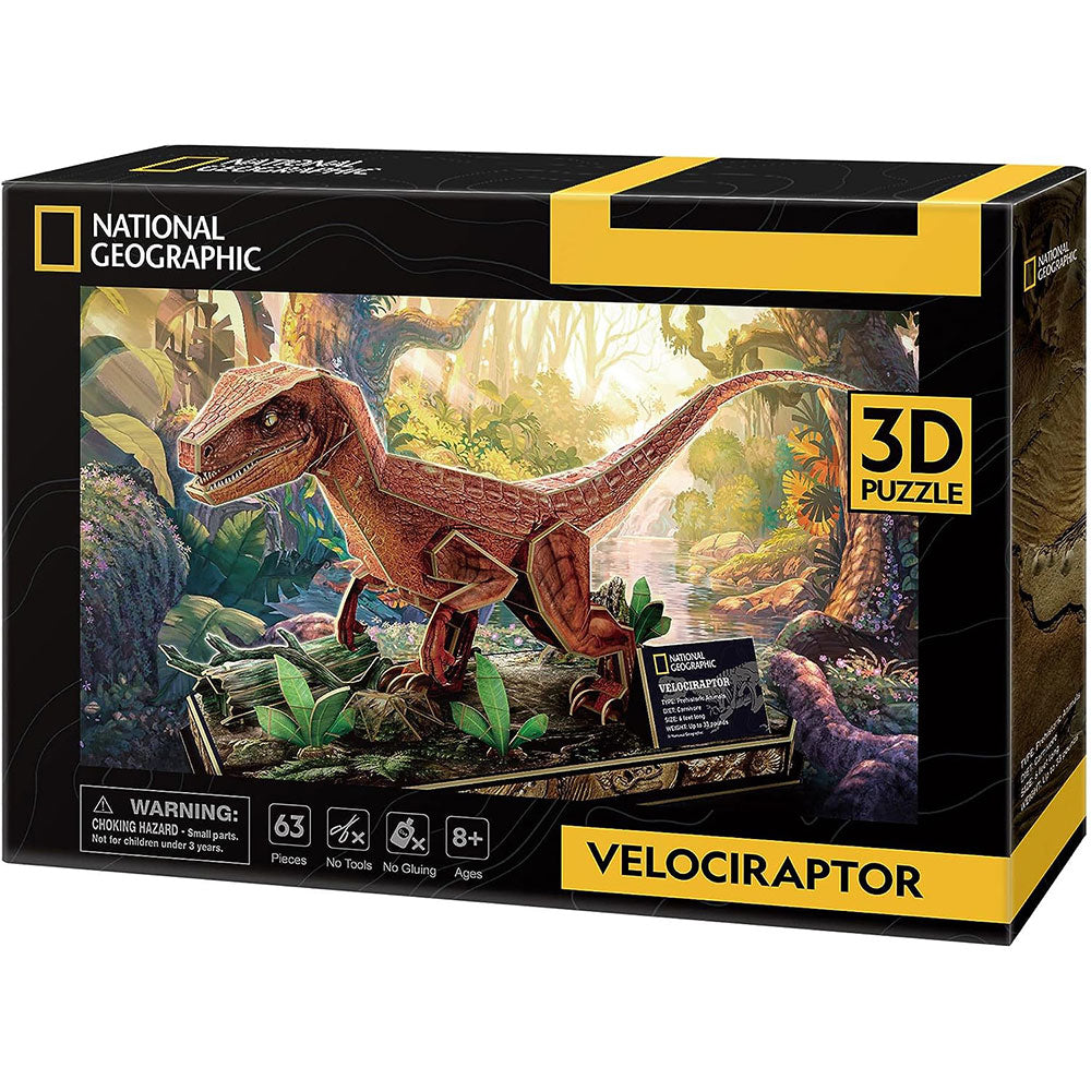 National Geographic Velociraptor 3D Puzzle 63pcs