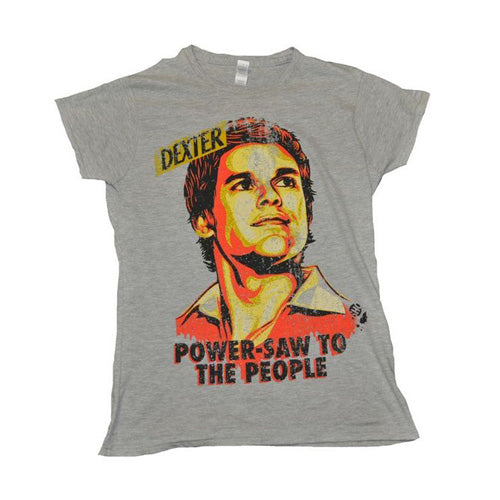 Dexter Power-Saw Grey Marle Female T-Shirt