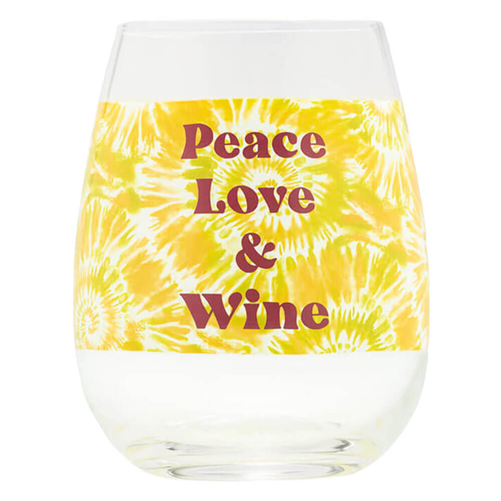 Tie Dye Wine Glass