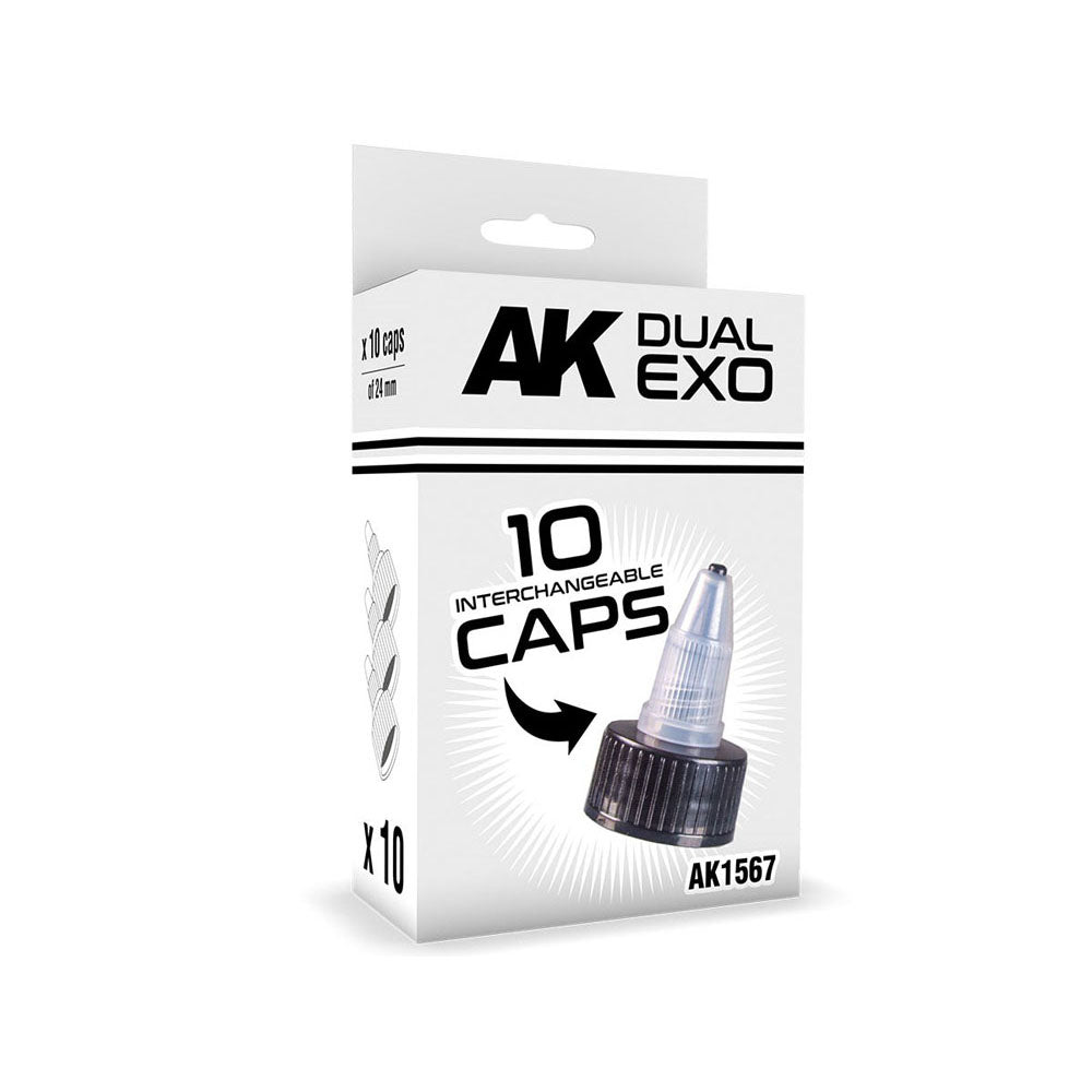 AK Interactive Dual Exo Black Caps (24mm)