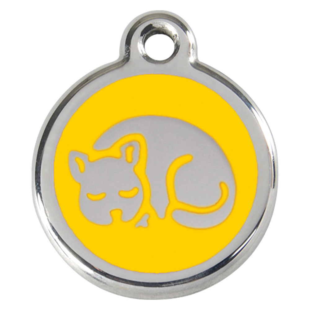 Stainless Steel Kitten Enamel Cat Tags (Small)