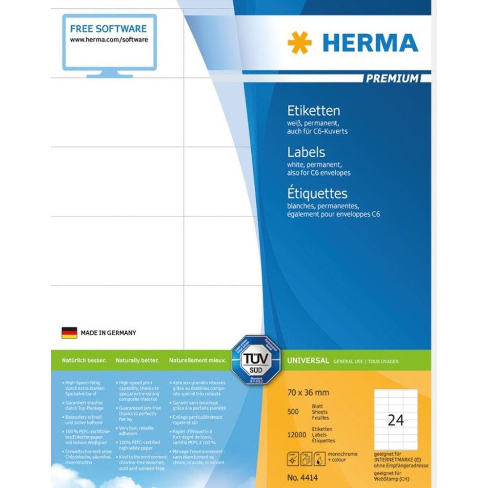 Herma Premium Labels A4 70mm 500pc