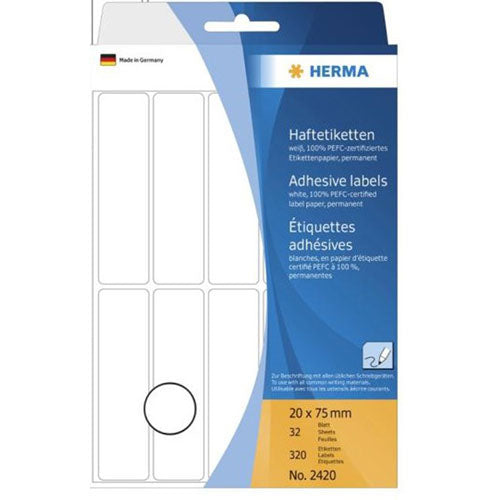 Herma Multi-Purpose Adhesive Labels 22mm (White)