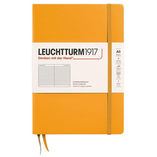 Leuchtturm Hardcover Ruled Notebook A5 (Orange)