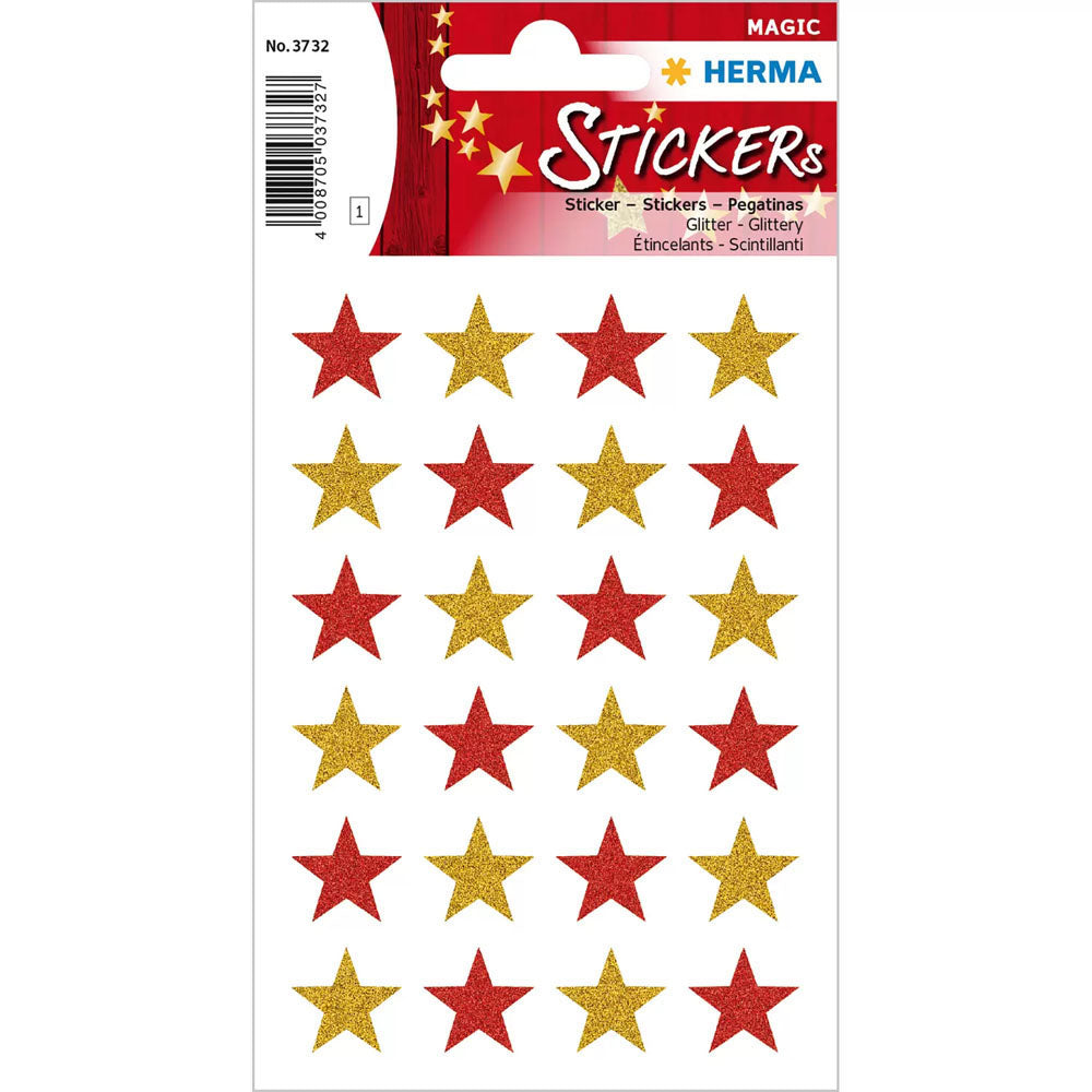 Herma Décor 5-Pointed Stars Glittery Sticker