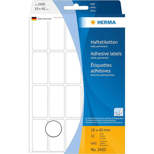 Herma Multi-Purpose Adhesive Labels 19mm (White)