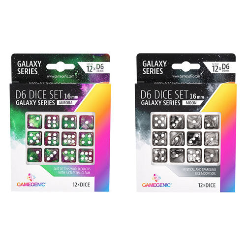 Gamegenic Galaxy Series D6 Dice Set 16mm (12pcs)