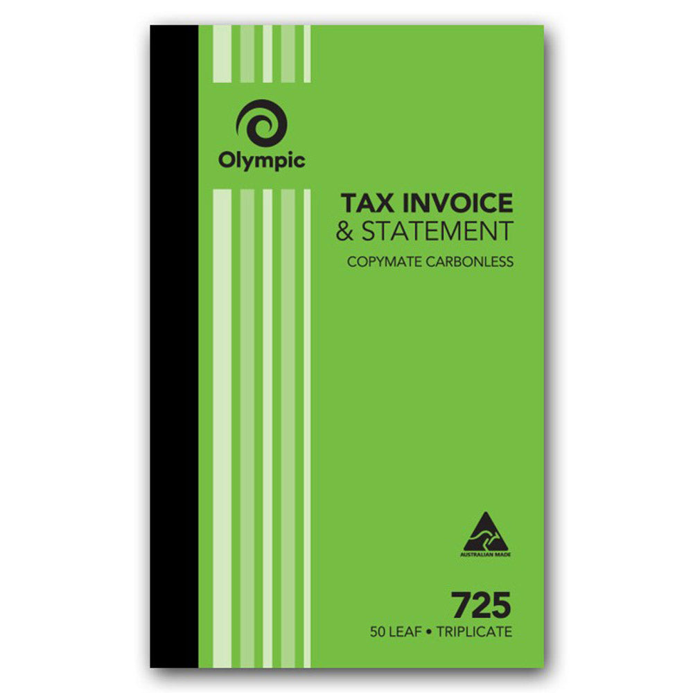 Olympic 725 Triplicate Carbonless Invoice/Statement Book