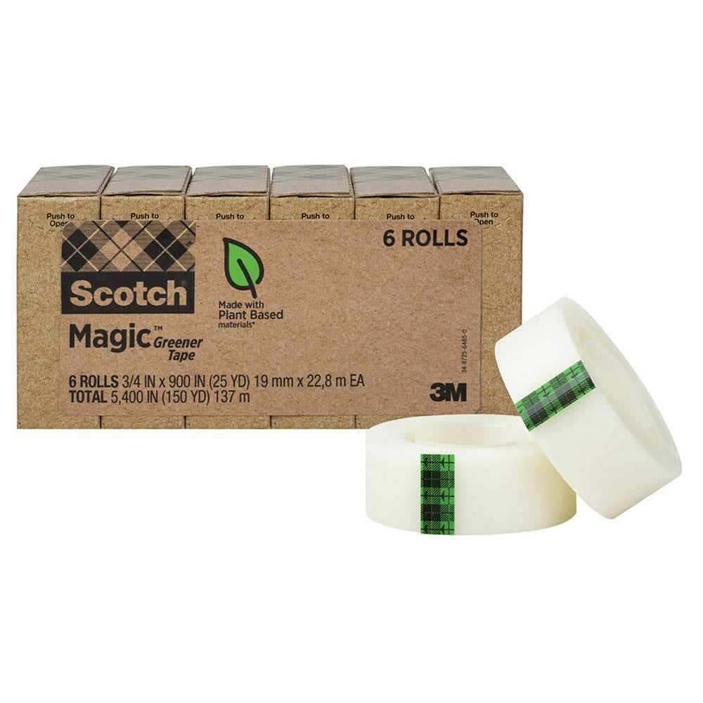 Scotch Magic Greener Tape with Dispenser 19mm 6pk