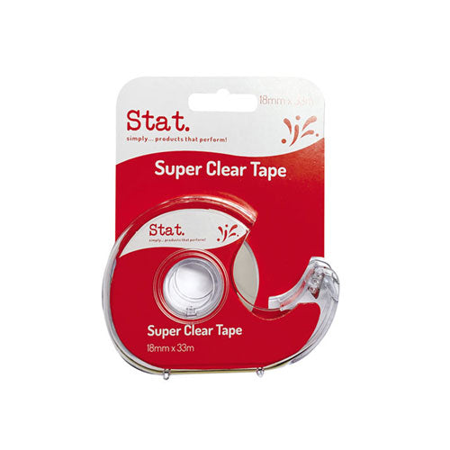 Stat Super Clear Tape in Dispenser (18mmx33m)