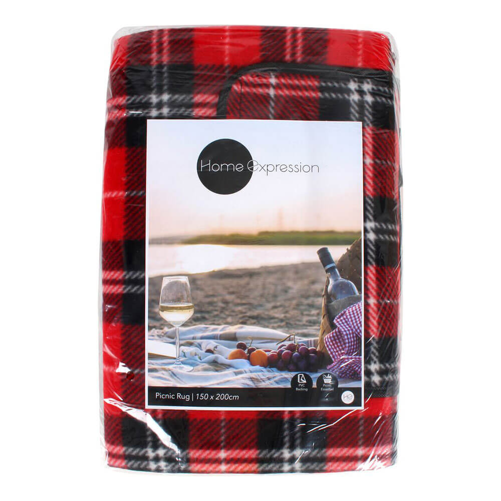 Tartan Picnic Rug with PVC Backing (200x150cm)