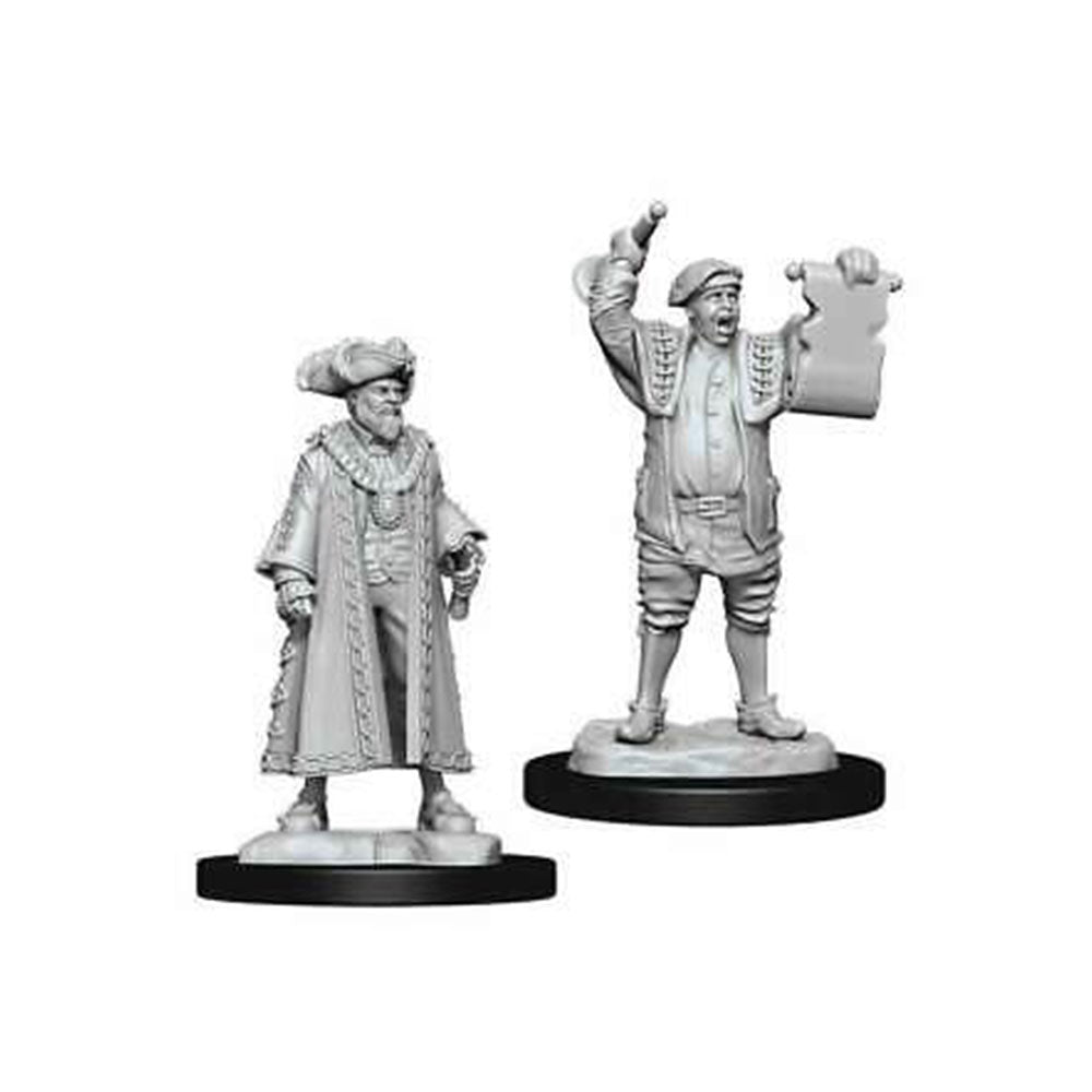 Wizkids Deep Cuts Unpainted Miniatures Mayor & Town Crier