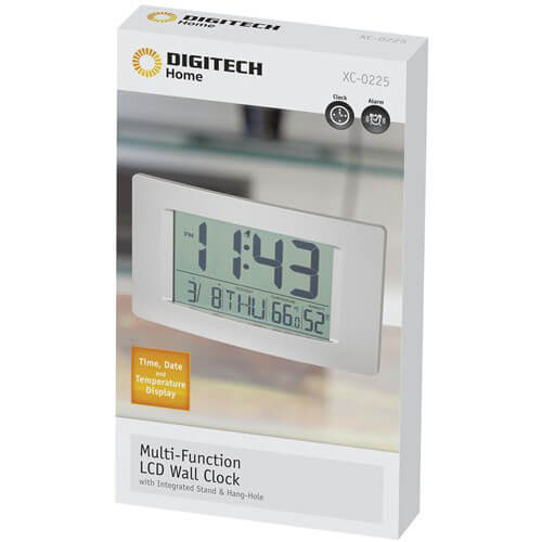 Multi-Function LCD Wall Clock