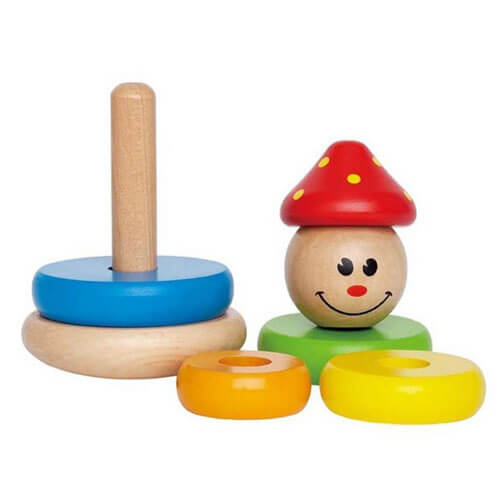 Hape Clown Stacker Toddler Wooden Ring Toy