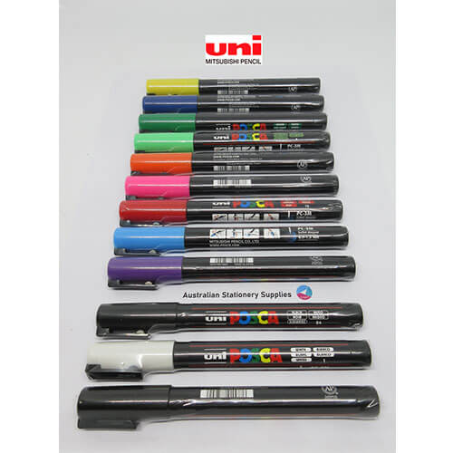 Uni Posca Bullet Tip Marker Assorted (12pk)