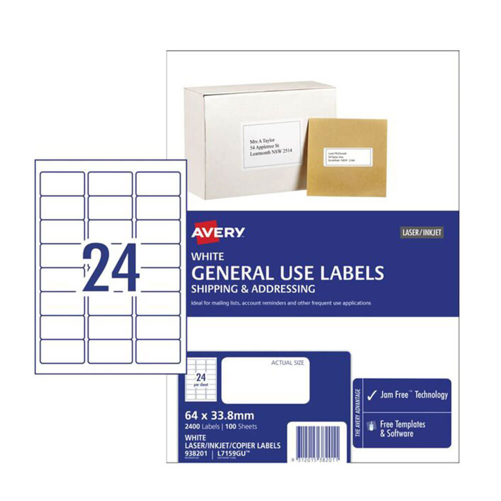 Avery Copier/Laser Label 100pk