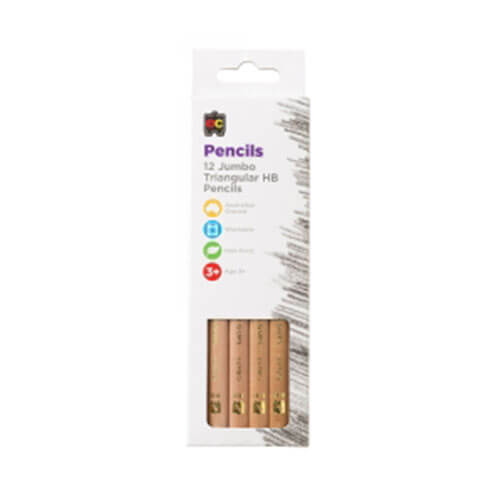 EC Jumbo Triangular Pencil HB (12pk)