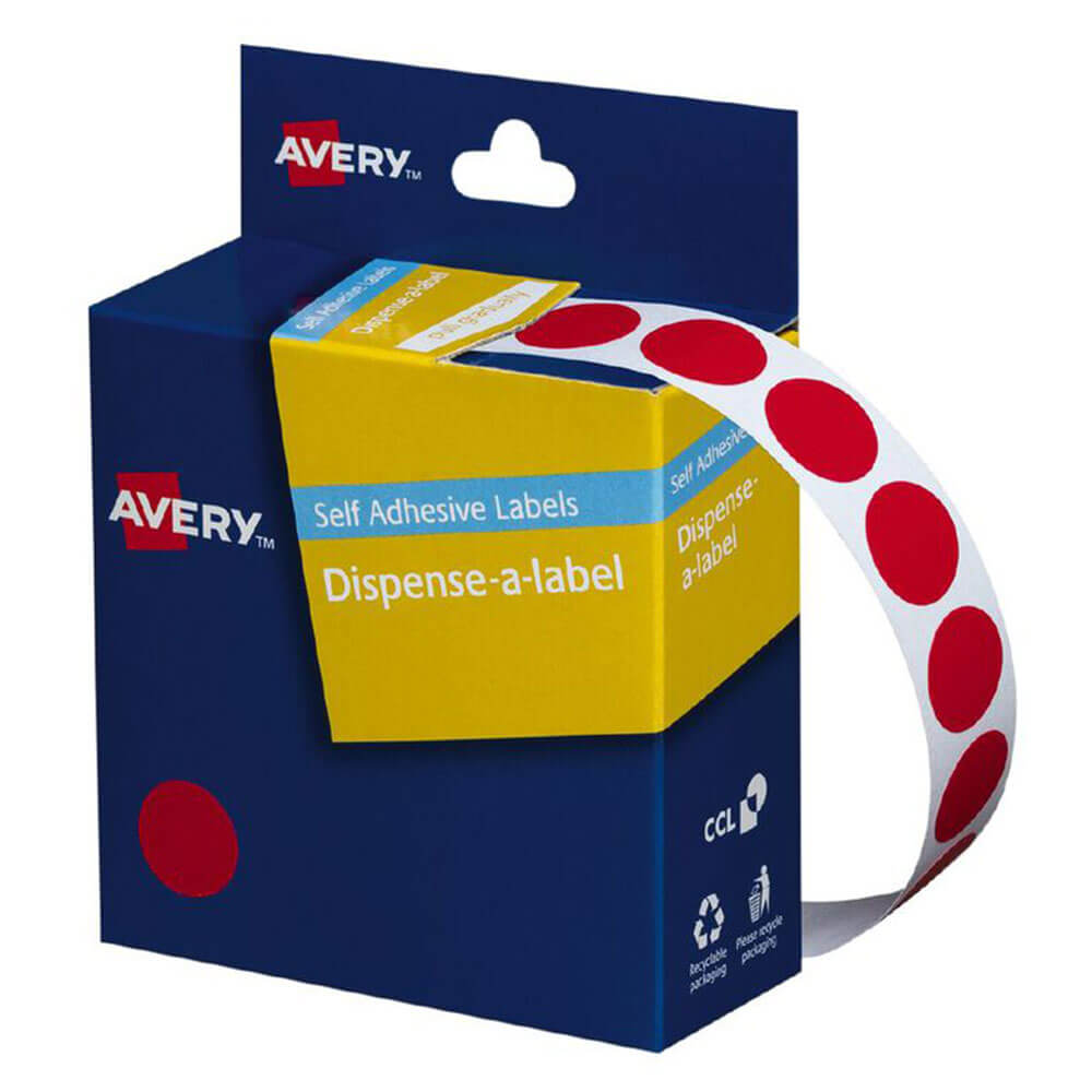 Avery Self-Adhesive Dot Labels 14mm (1050pcs)