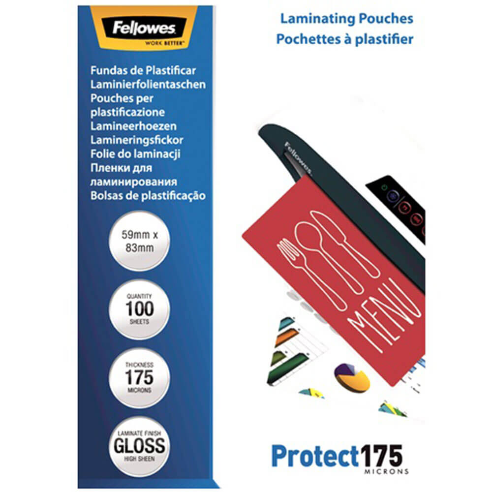 Fellowes Laminating Pouches 175 micron (100pk)